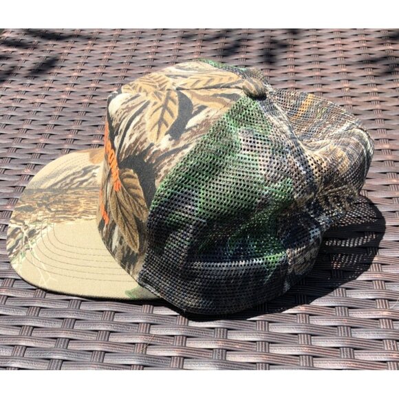 Mesh Trucker Hat Camo Mesh Twin Ponds Logo Stamped Address Adj Hunting Theme - Picture 5 of 7
